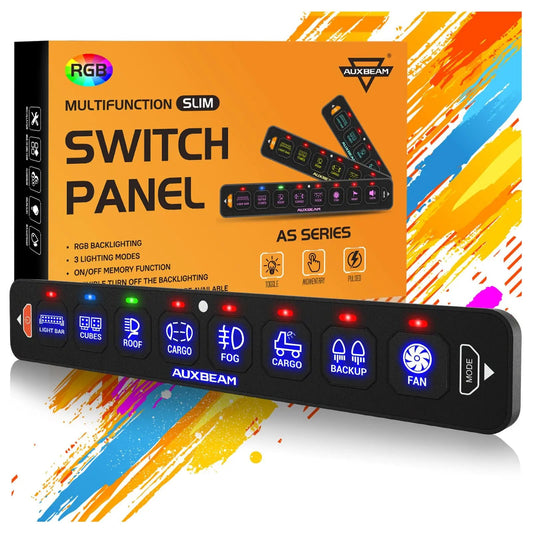 AS - R40/60/80 RGB SLIM SWITCH PANEL TOGGLE/ MOMENTARY/ PULSED MODE SUPPORTED(ONE - SIDED OUTLET) - SLBSTORE