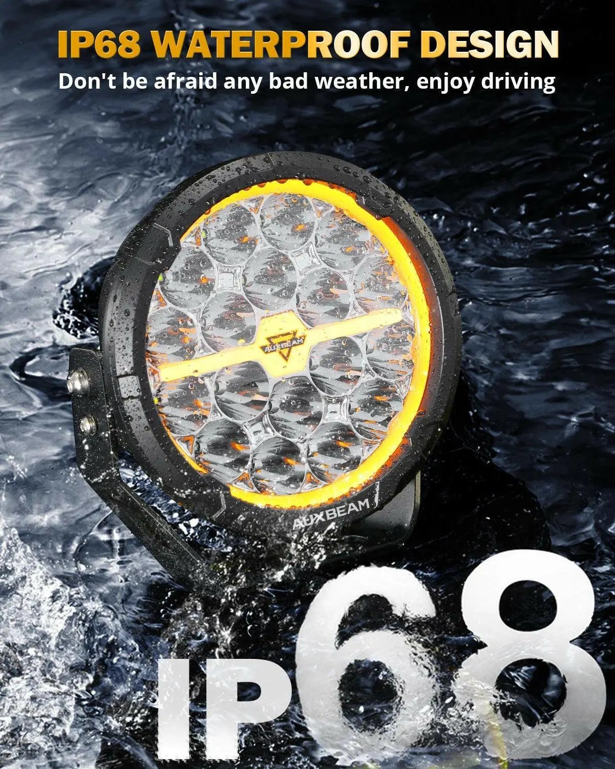 AUXBEAM RAY - L SERIES | 7 INCH 240W 25800LM DUAL DRL OFFROAD LED DRIVING LIGHTS - SLBSTORE