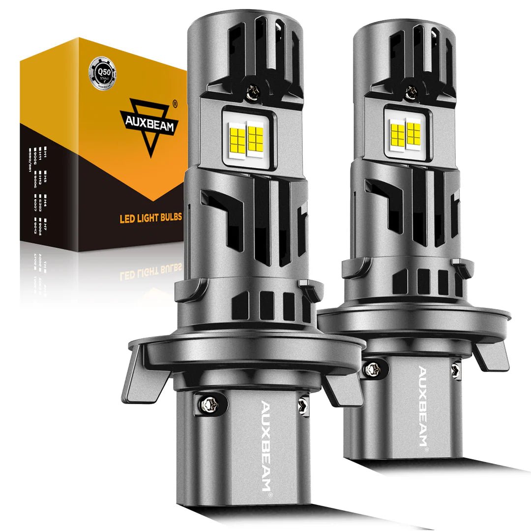🆕DUAL TURBO FANS Q50 SERIES 36000LM 130W LED HEADLIGHT BULBS 6500K COOL WHITE - SLBSTORE