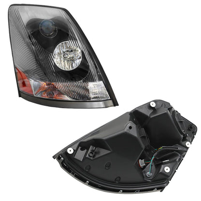 For Volvo VNL 2004 - 2017 Truck Black Projector Halogen Headlight Right Passenger - SLBSTORE