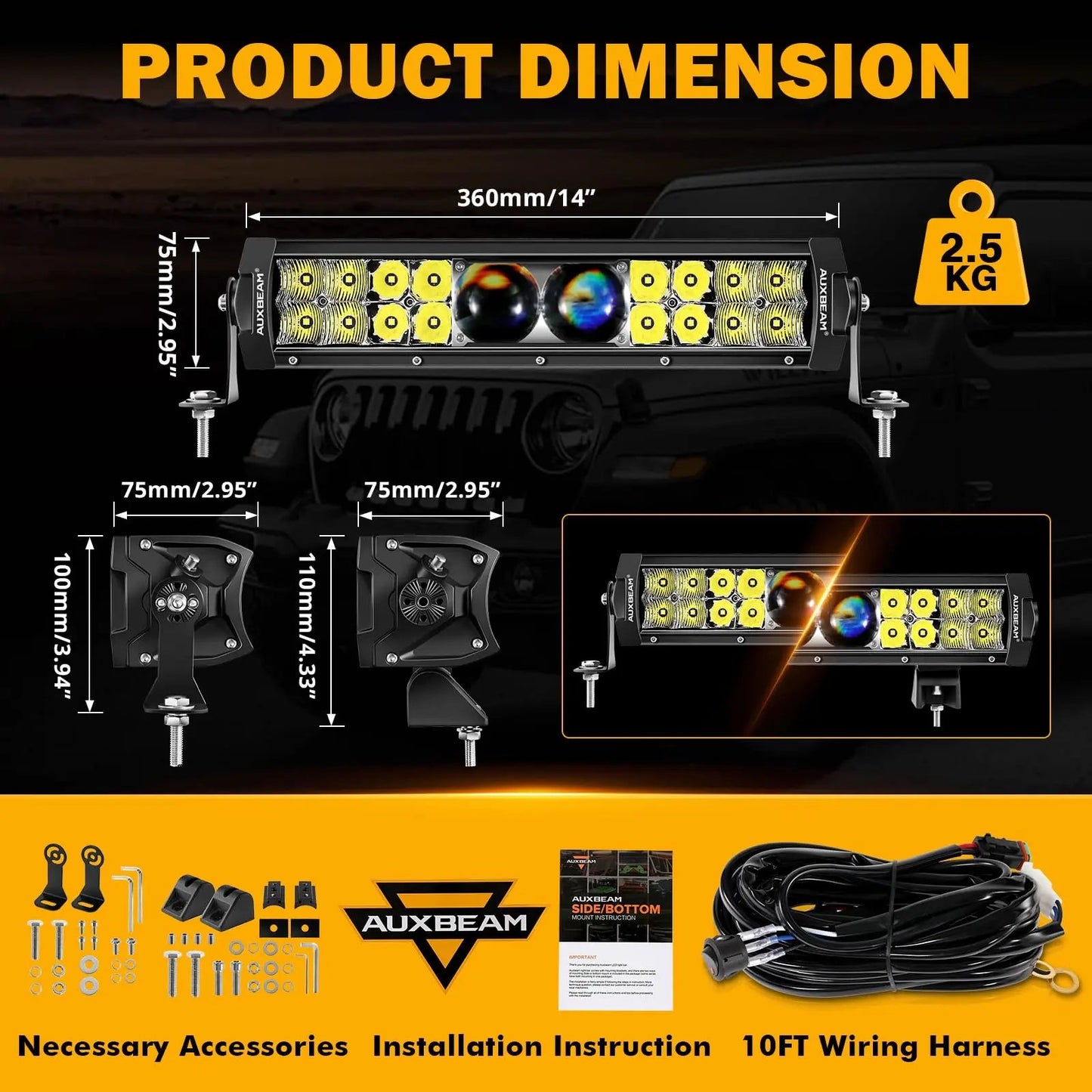 New 5D - PRO Series Super Bright LED Light Bars - SLBSTORE