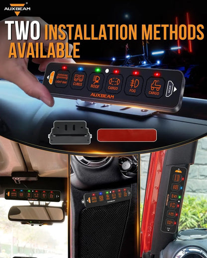 AS - R40/60/80 RGB SLIM SWITCH PANEL TOGGLE/ MOMENTARY/ PULSED MODE SUPPORTED(ONE - SIDED OUTLET) - SLBSTORE