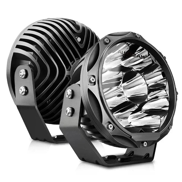 Auxbeam 7" Round Driving Lights LED Off Road Lights 9000LM 90W - SLBSTORE