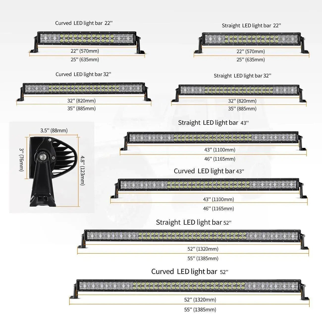 Auxbeam 22 Inch V - Series Curved RGBW Color Changing Off Road Led Light Bar - SLBSTORE