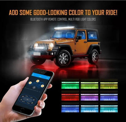 Auxbeam 32 Inch V - Series Curved RGBW Color Changing Off Road Led Light Bar - SLBSTORE